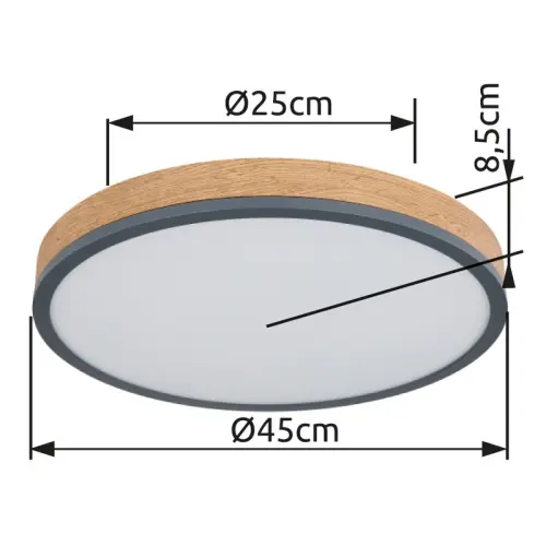 Stropné svietidlo Globo 416080WWD2R  LED 24W 1800lm 3000K 1800lm